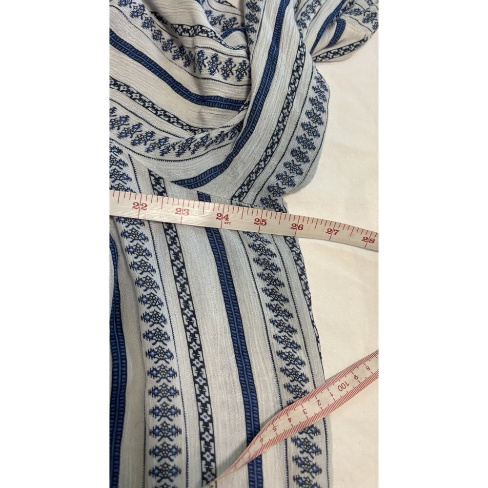 Striped Over the Shoulder Blouse Top Cover Up Coastal Boho Beach Plus Size 3X - Picture 7 of 8